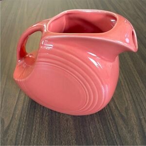 Fiesta Fiestaware Large Disc Water Pitcher Persimmon Orange Made In USA